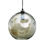 Glas Hängelampe in Grün im organischen Design. mundgeblasen ECO Chic Living