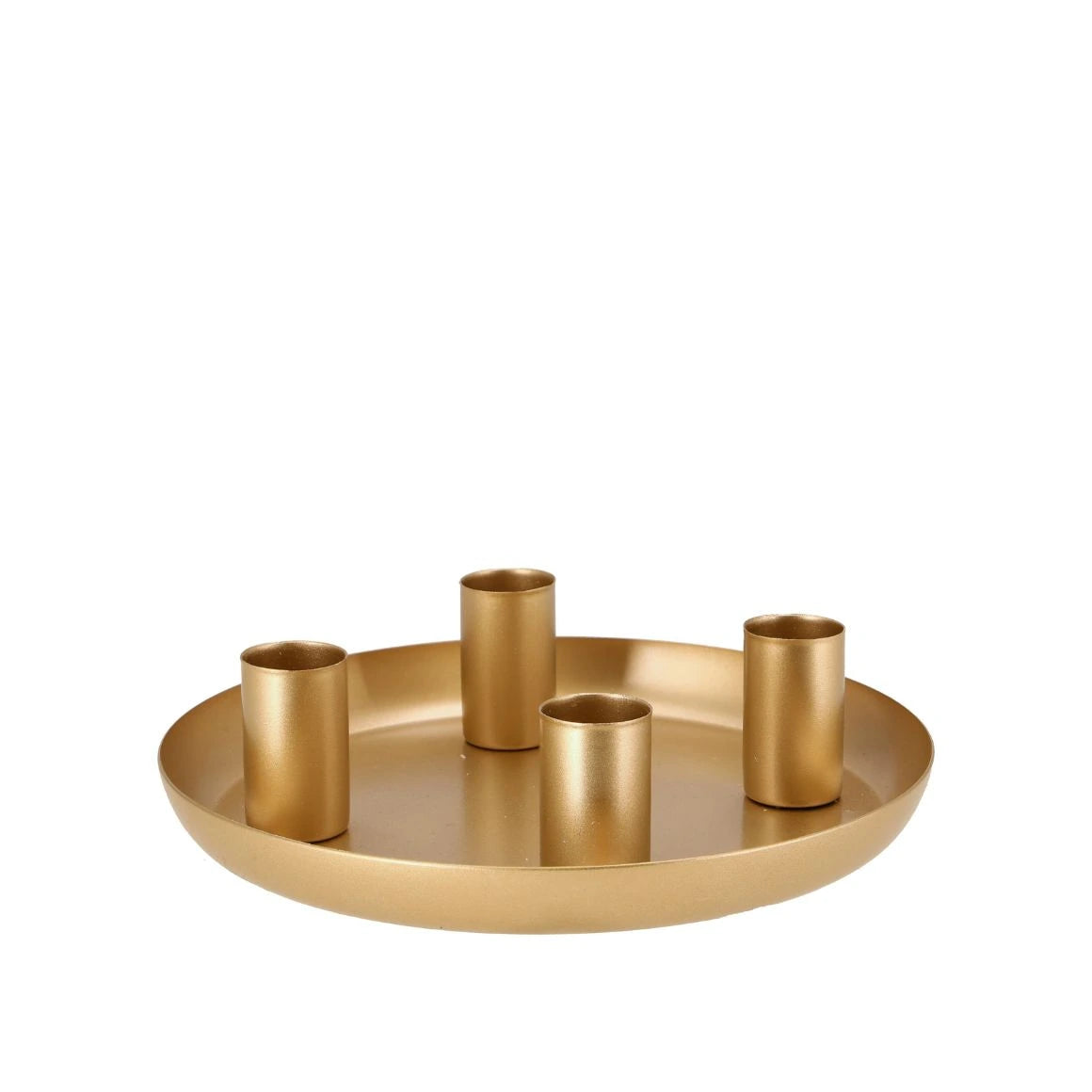 Kerzenteller mit 4 magnetischen Haltern in Gold