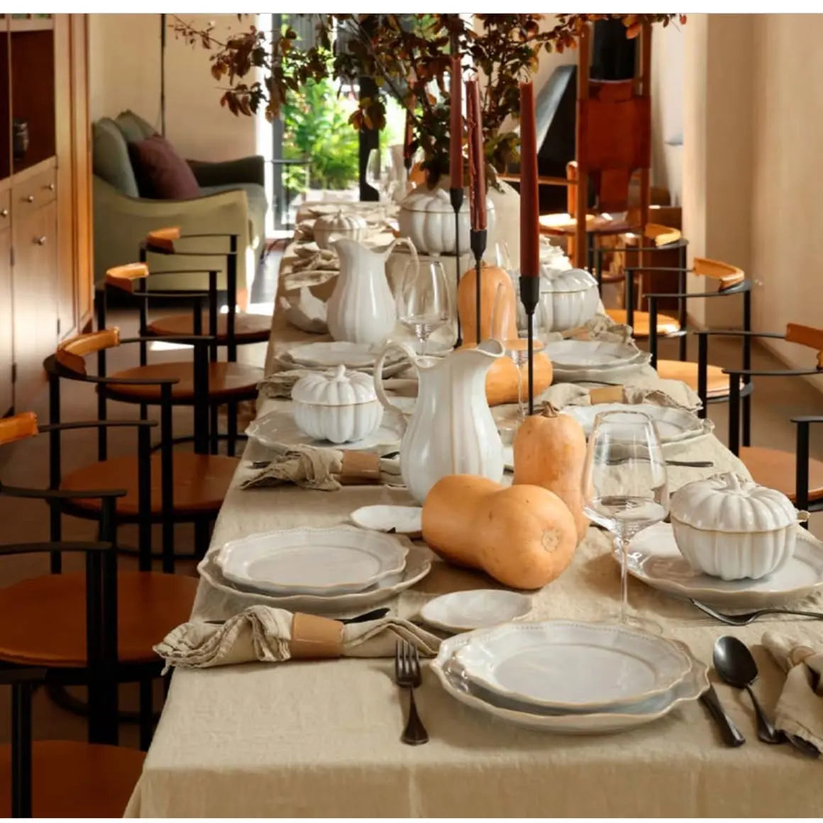 Kürbis Schüssel mit Deckel für herbstlich gedeckte Tafel