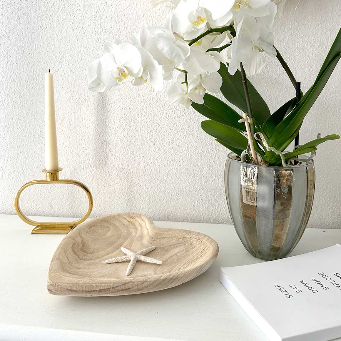 DekoSchale Herz Deko Holzdeko Geschenk in Herz Form Schmuckablage Dekoidee dekoration aus Holz Geschenkidee Geburtstagsgeschenk Weihnachtsgeschenk Soulbirdee Onlineshop