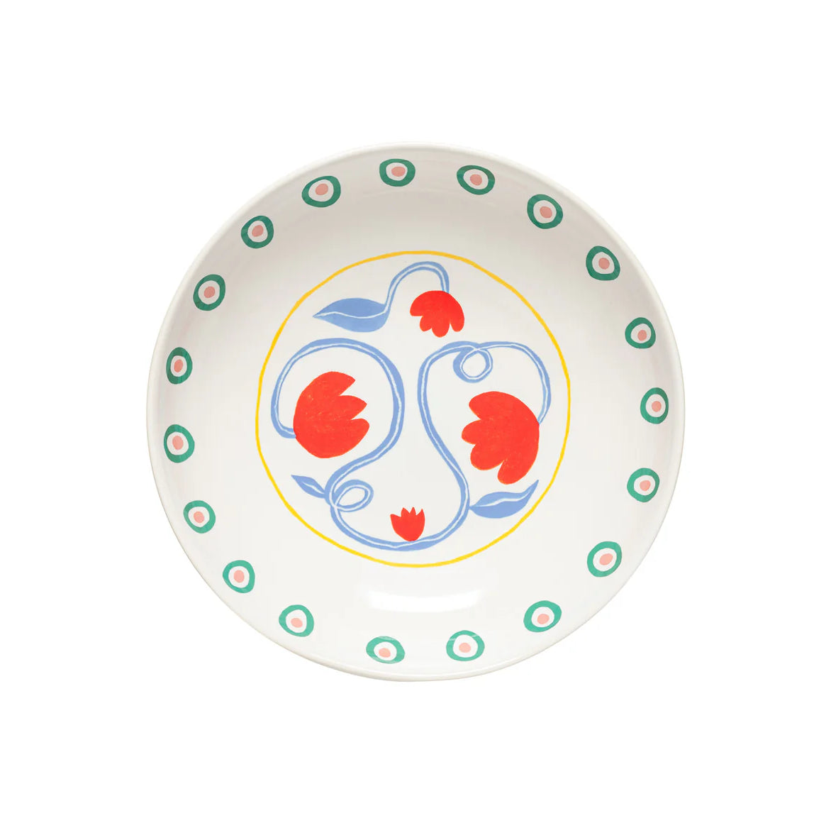 Pastateller Tulpe Summer Bliss Geschirr Kollektion 23cm handgemalt Feinsteinzeug Portugal