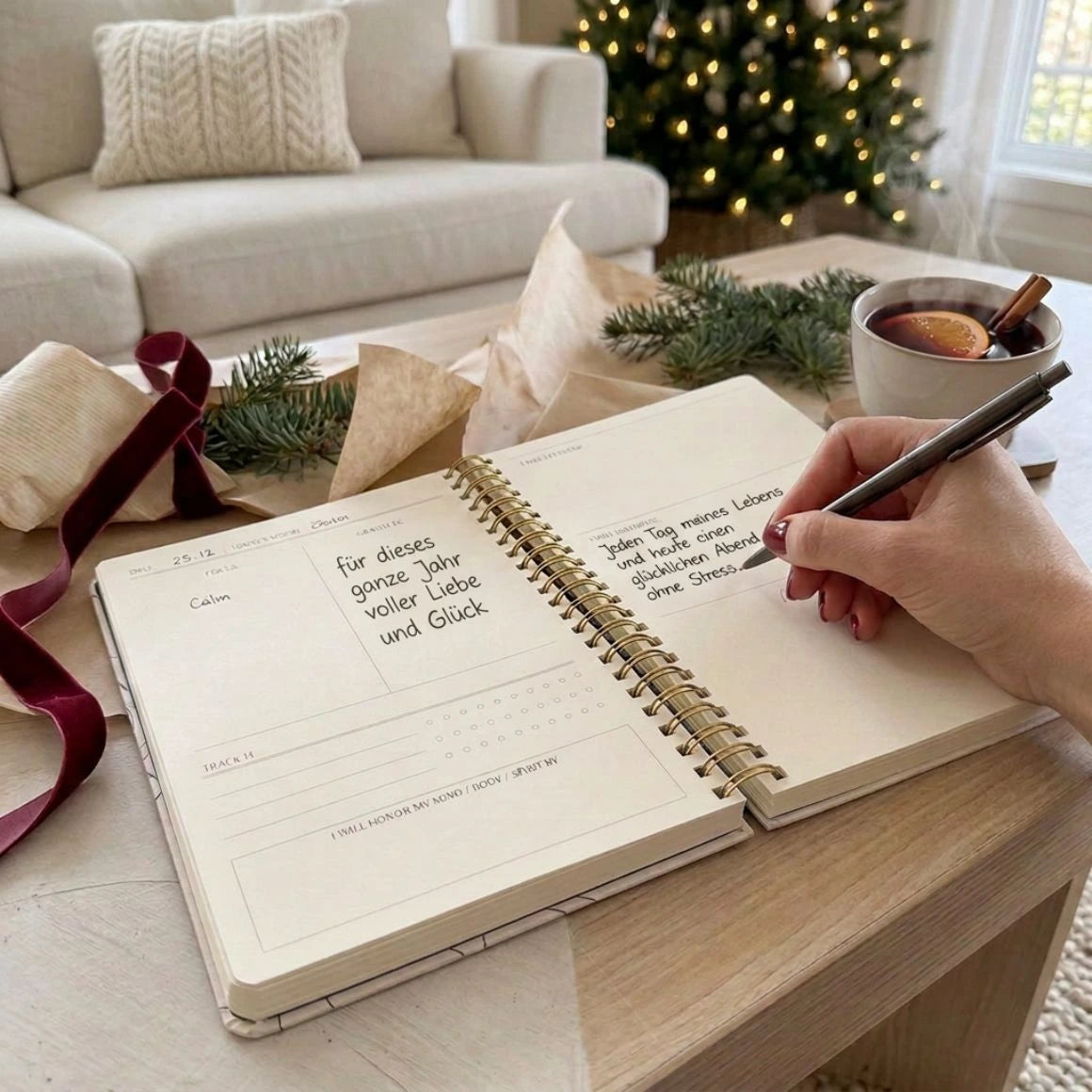 Tagebuch Selbstliebe Journal großer Planner als Geschenk zu Weihnachten für einen lieben Menschen