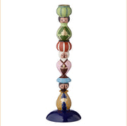 Hoher Kerzenständer Color Objects mit drei übereinander stehenden Figuren, Bungalow DK Deko bei Soulbirdee