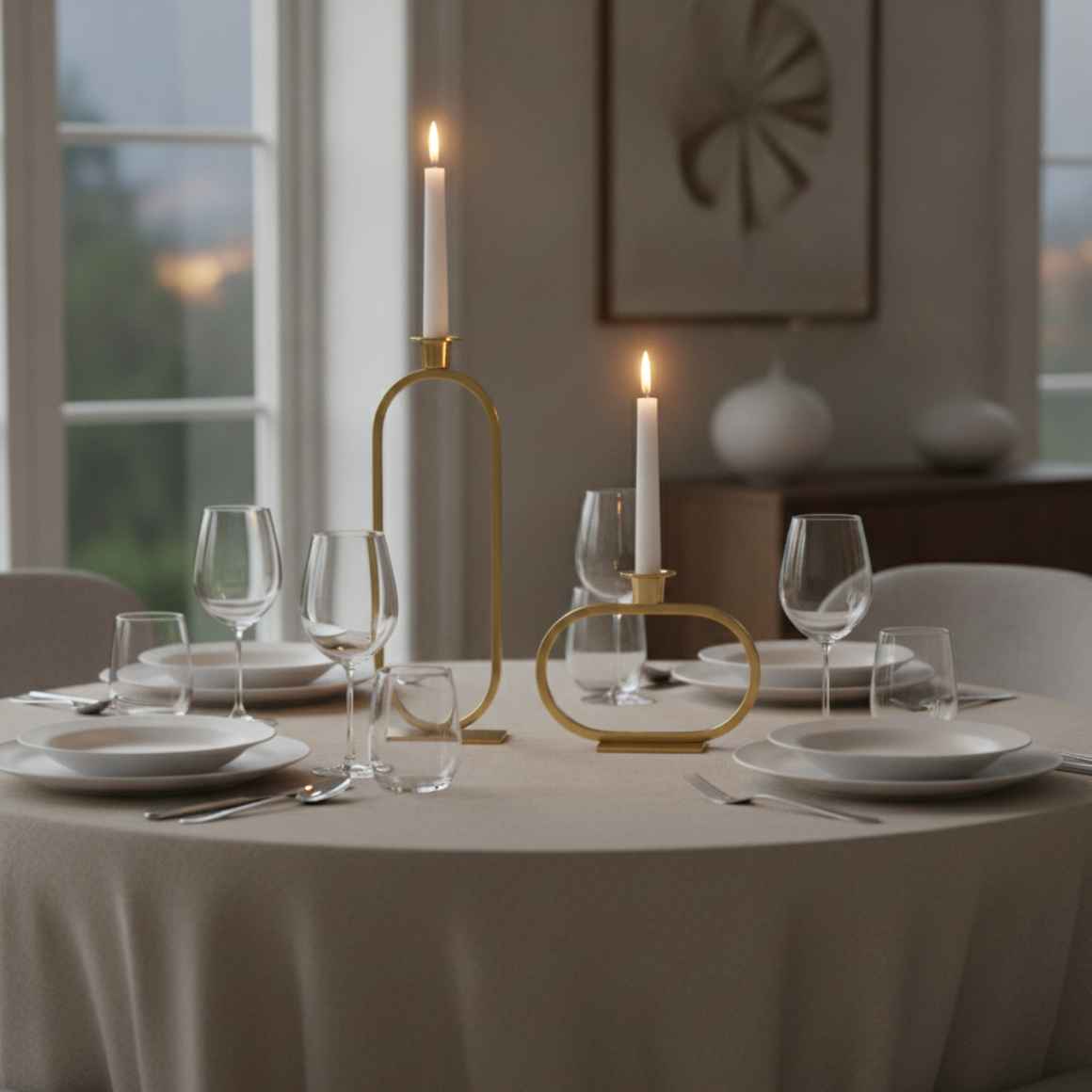 Kerzenhalter Gold Ellipse L