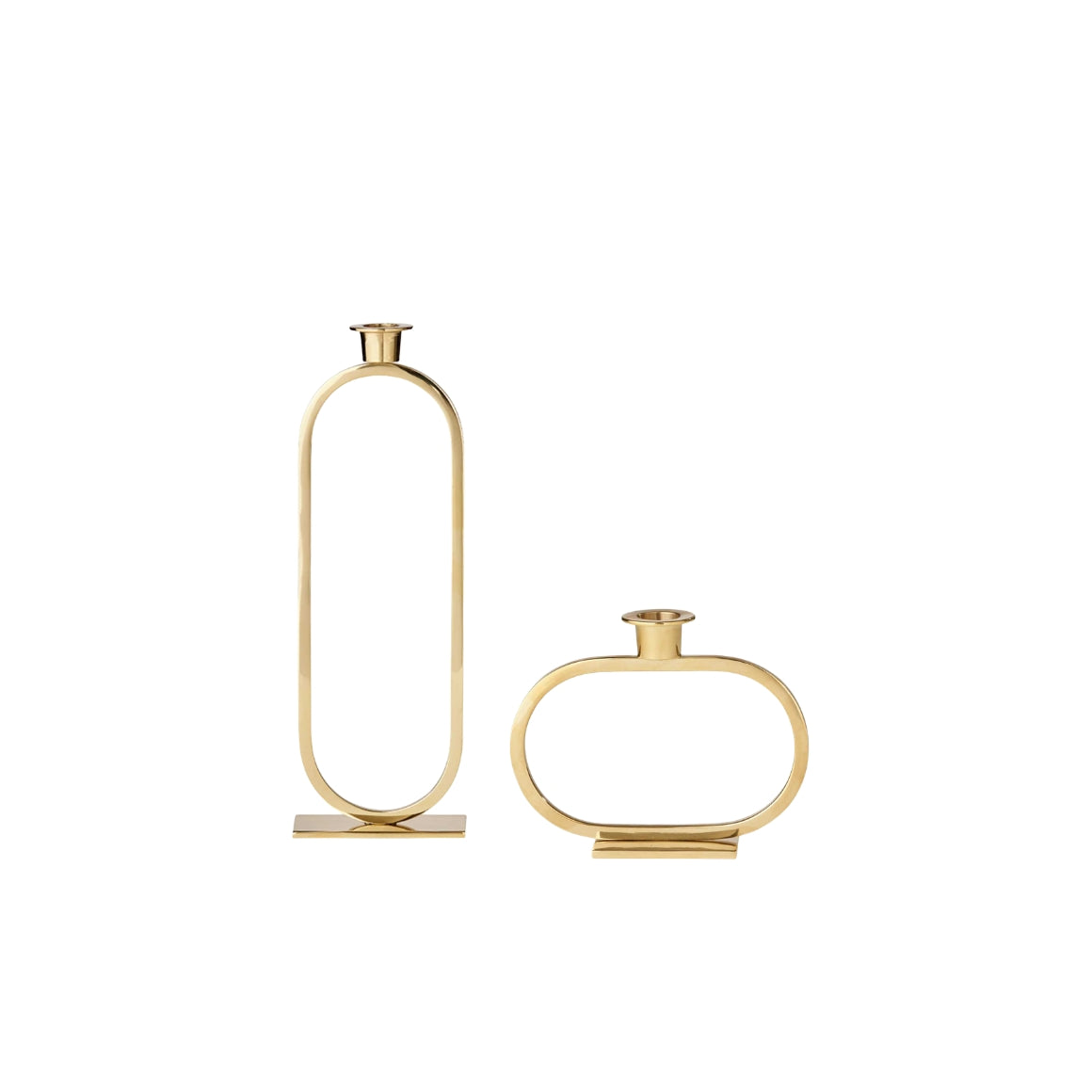 Kerzenhalter gold oval feminin elegant kollektion etall