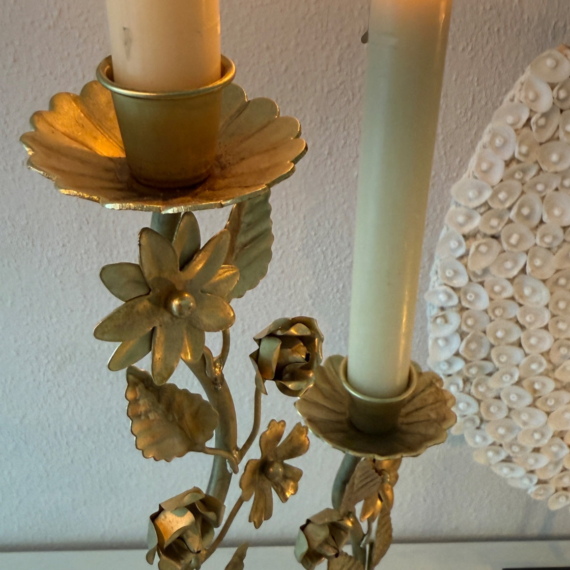 Detail Kerzenständer Gold Boho Style