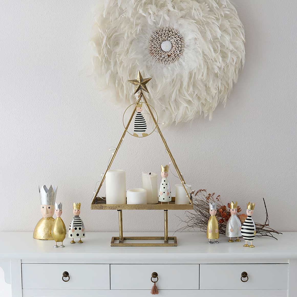 Gold Kerzentablett Stern kerzenständer Gold skandinavische Weihnachtsdeko kaufen Xmas Deko Kerzendeko Adventsdeko Soulbirdee Shop Weihnachtsshop