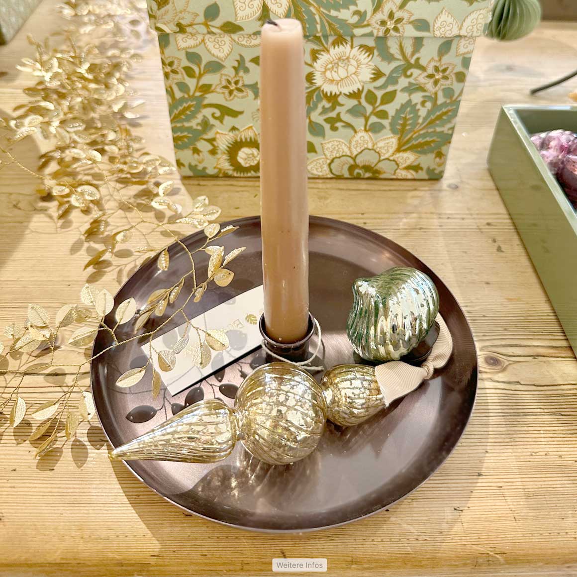 Kerzenteller Kerzendeko Weihnachtsdeko Soulbirdee weihnachtsshop weihnachten kerzenständer kerzenhalter bungalow DK