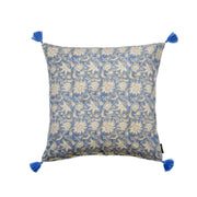 Boho Kissenbezug OH MY LOVE ♥ Boho Style Deko Kissen mit Block Print Muster und Bommel, Boho Deko Kissen ♥ Kissen kaufen im Soulbirdee Onlineshop Kissen OH MY LOVE quadratisches Deko Kissen Block Print Muster Bommel Boho Deko Kissen Soulbirdee Onlineshop