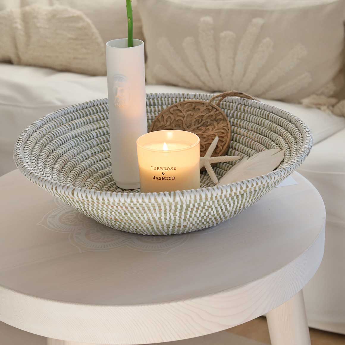 Korb weiss Schale deko ostern nest dekoschale dekokorb rund Soulbirdee osterdeko white onlineshop