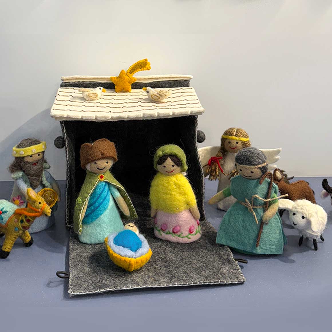 krippe krippenfiguren für Kinder set deko weihnachtsdeko Advent Krippenfiguren spielen filz adventsdeko handgemacht nachhaltig nepalaya soulbirdee onlineshop