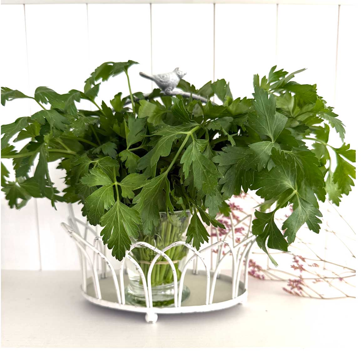 küchenDeko Korb Shabby Chic Landhausstil antik weiss soulbirdee onlineshop Deko