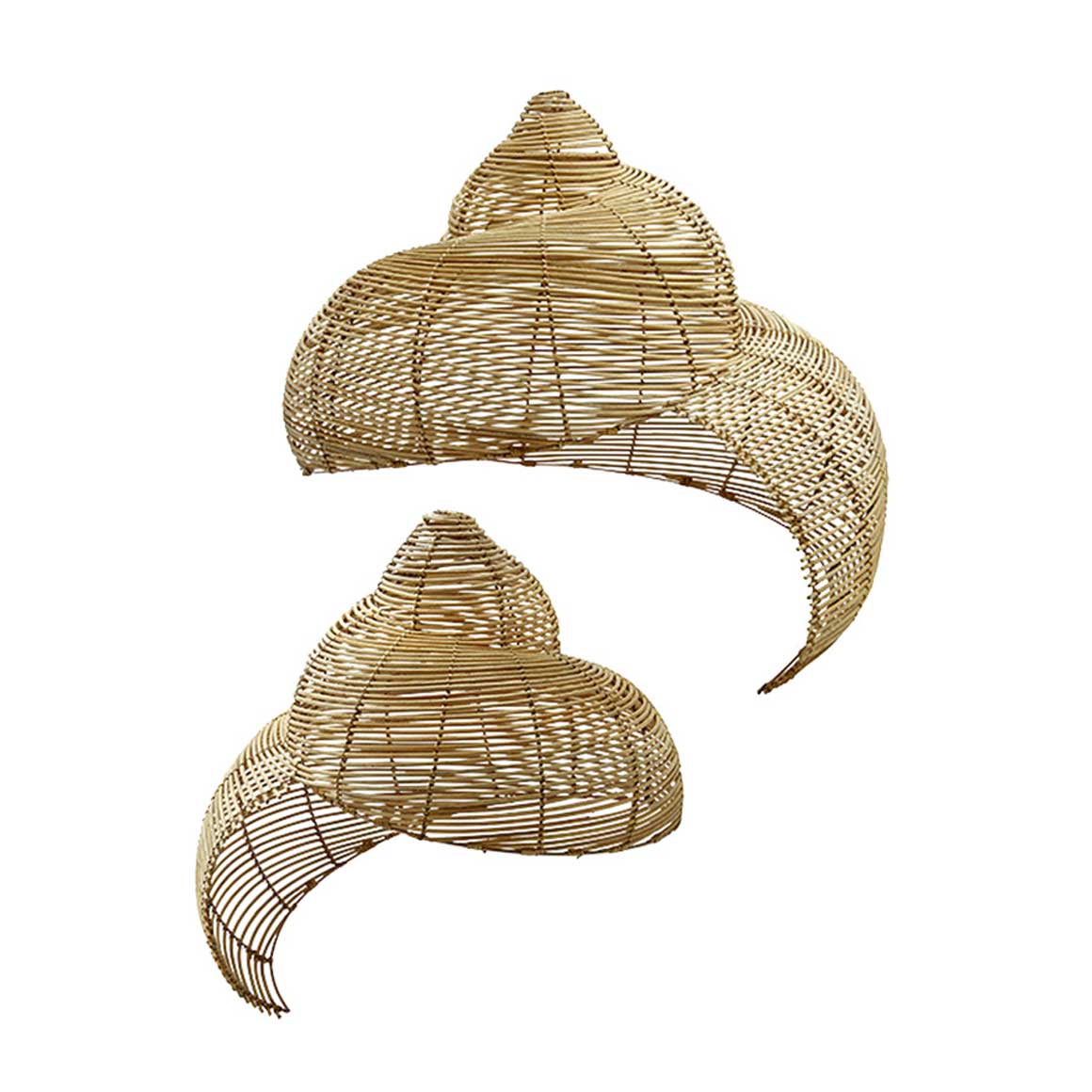 Lampenschirm Muschel Schnecke Oyster Auster Rattan hergestellt im skandinavischen Stil Liv Interior Hängelampe Esstisch Strandhaus Beachhouse Soulbirdee