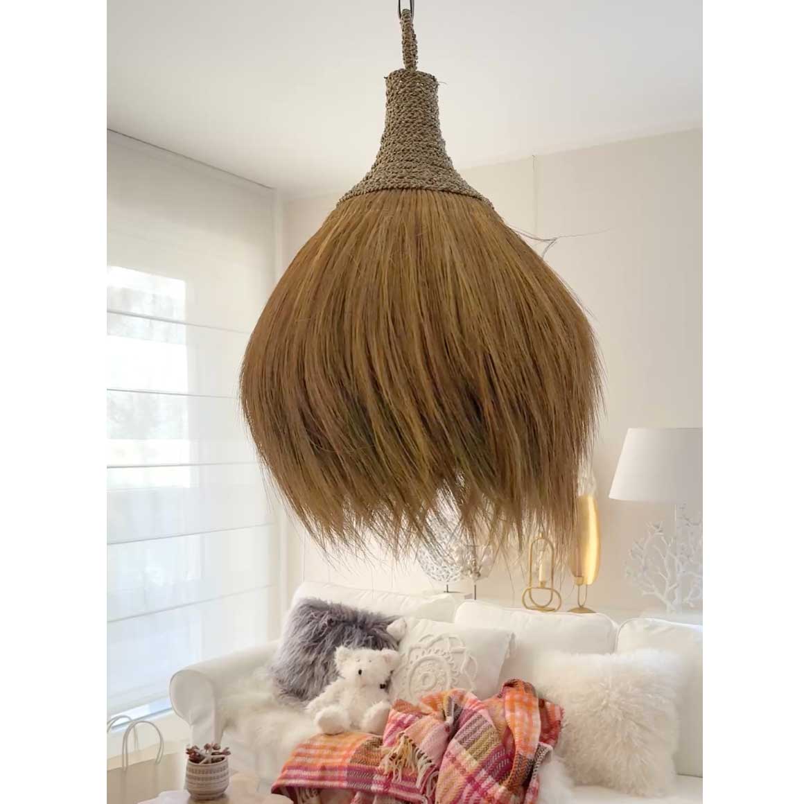 Boho Lampenschirm makiki L Fransen Wohnzimmer Soulbirdee Onlineshop