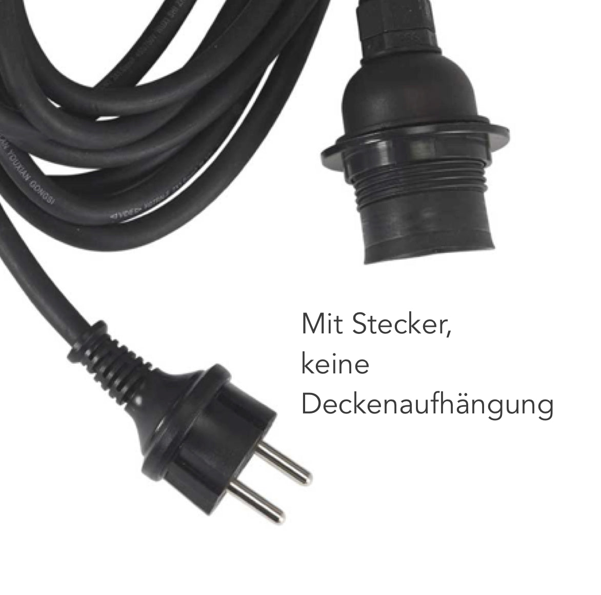 Outdoor Deckenlampe mit Stecker - keine Deckenaufhängung bei Prhome