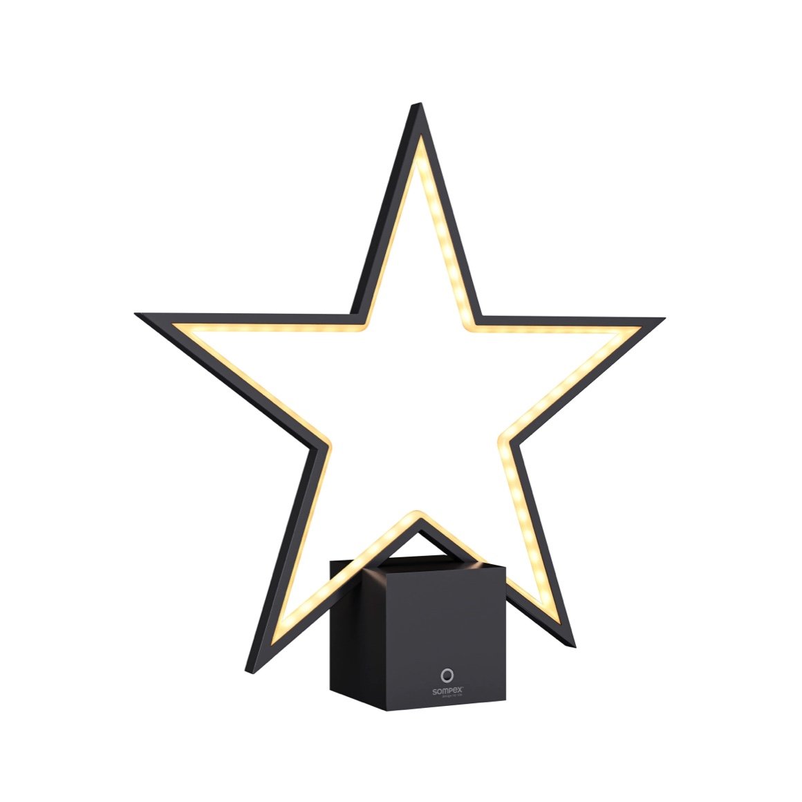 Designleuchte LED Stern schwarz LUCY ★ moderne Weihnachtsdeko | Akku Leuchte mit Dimmer | Weihnachtsbeleuchtung ✓ Soulbirdee Onlineshop