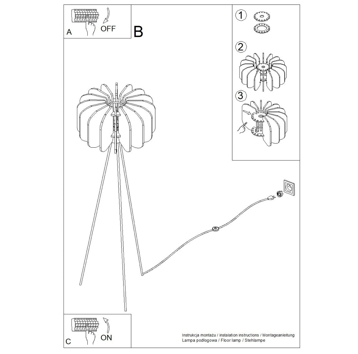 Montageanleitung Stehlampe Mula von Sollux