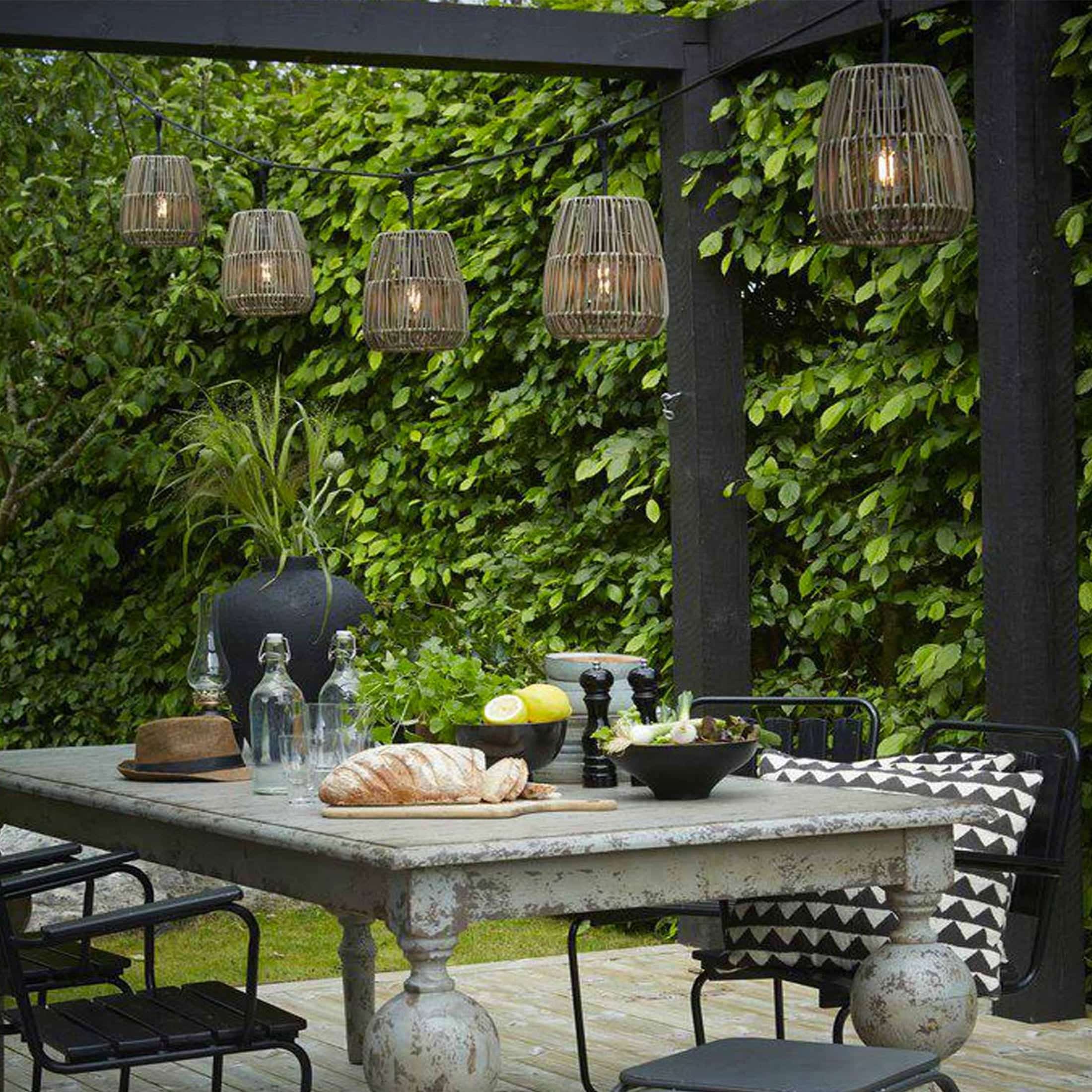 Lichterkette outdoor Rattan Lampenkette Lichterkette Girlande PRHome Beleuchtung Gartenlicht Terrasse Balkon Licht Balkonlicht Lichterkette kaufen traumhafte Lichtstimmung Party-Lichterkette außen Leuchtdeko für den Außenbereich wasserfest strom Soulbirdee onlineshop
