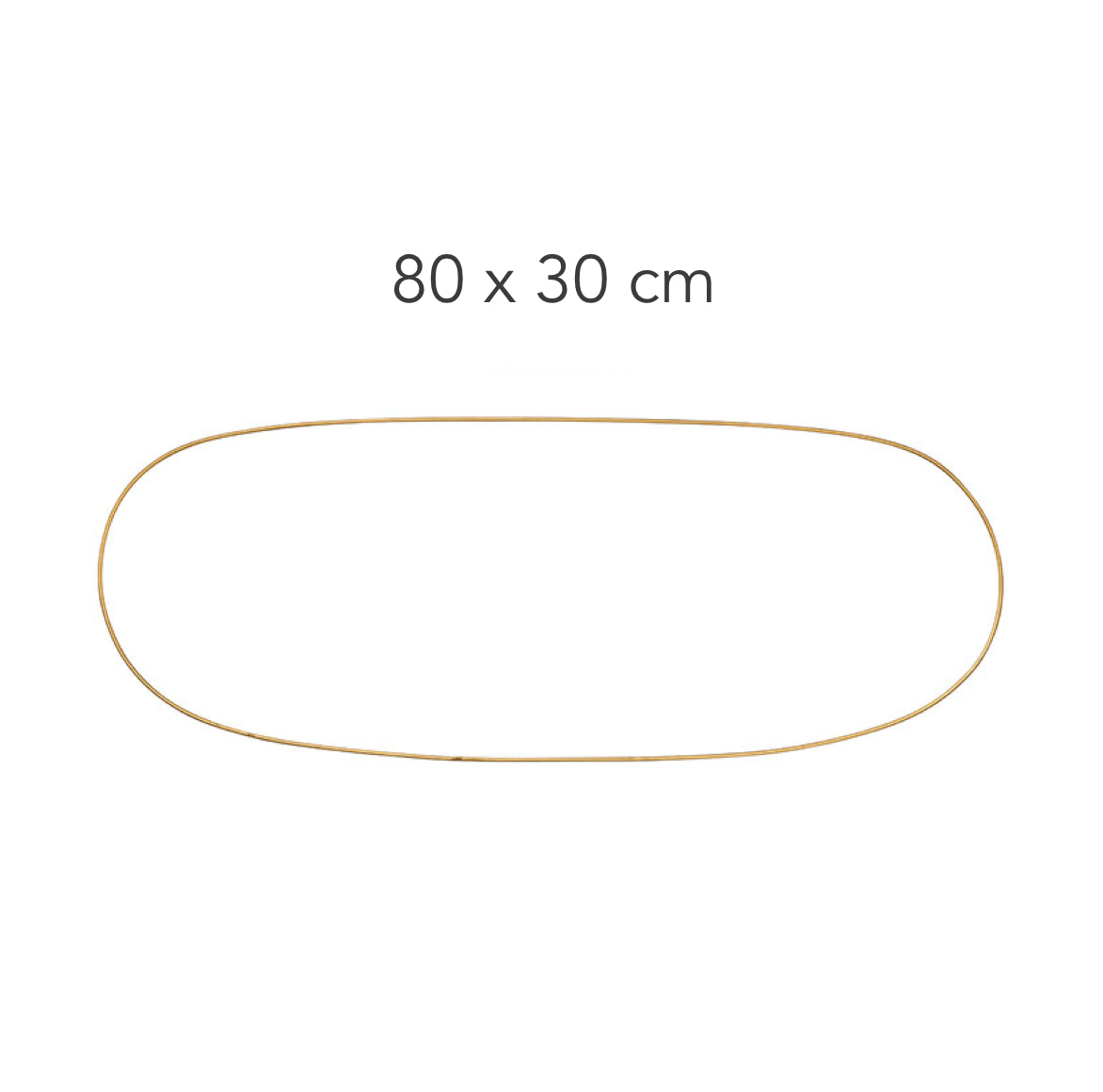 Goldener Metallring oval zum Aufhängen für Oster- und Weihnachtsdeko