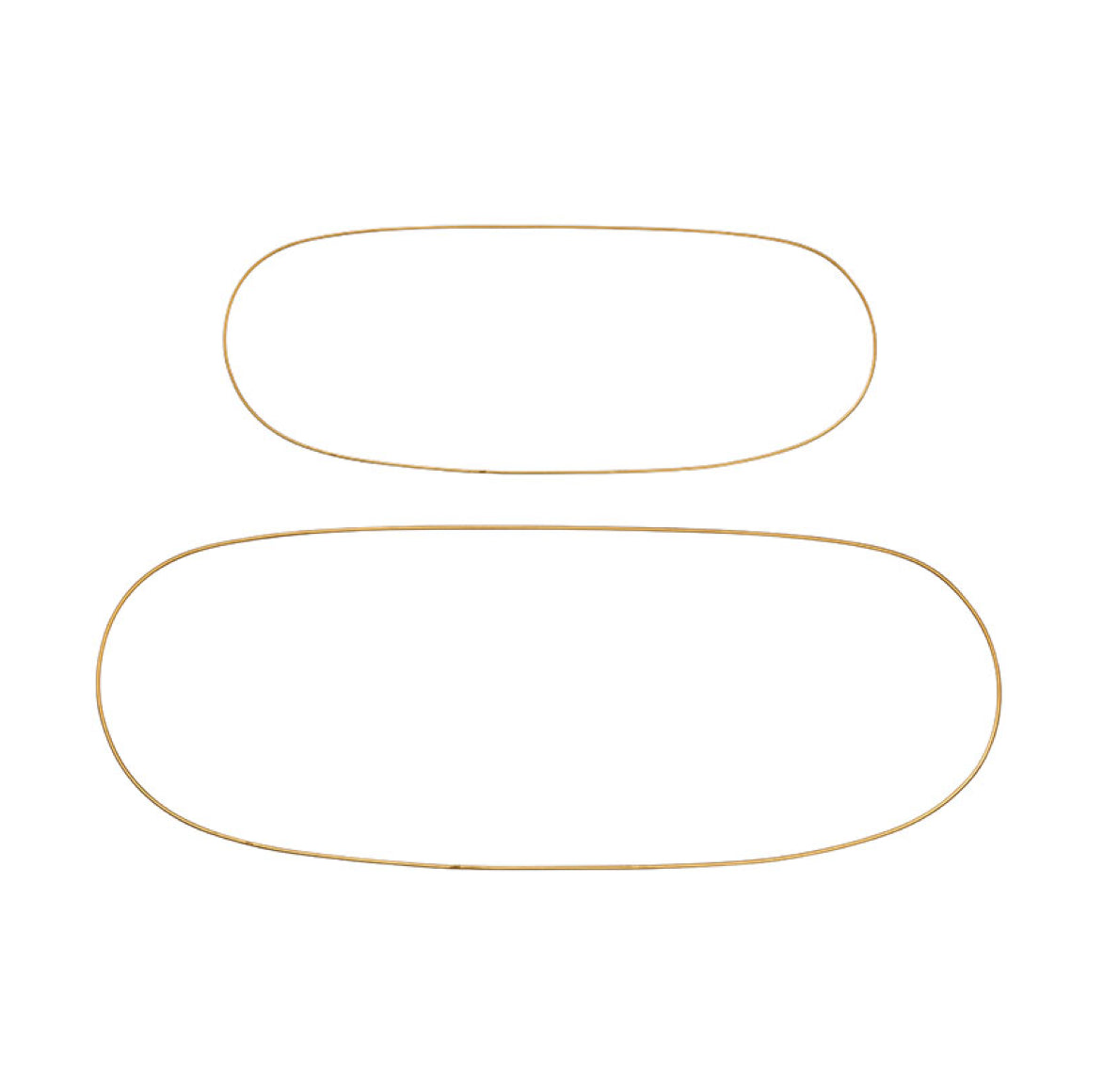 Goldener Metallring oval zum Aufhängen für Oster- und Weihnachtsdeko