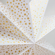 Papierstern 100 cm Weihnachtsstern Fensterdekoration Adventszeit Stern weiß Papier Stardust Gold Bungalow DK