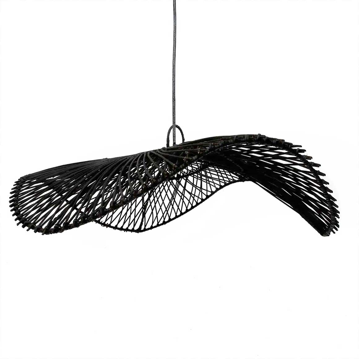 pendelleuchte schwarz boho lampenschirm lampe hängelampe rattan soulbirdee onlineshop