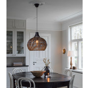 Esszimmer Lampe Rattan Esstischlampe hängend Martha Prhome 5338-BT02 in Schwarz Beige Boho Soulbirdee O