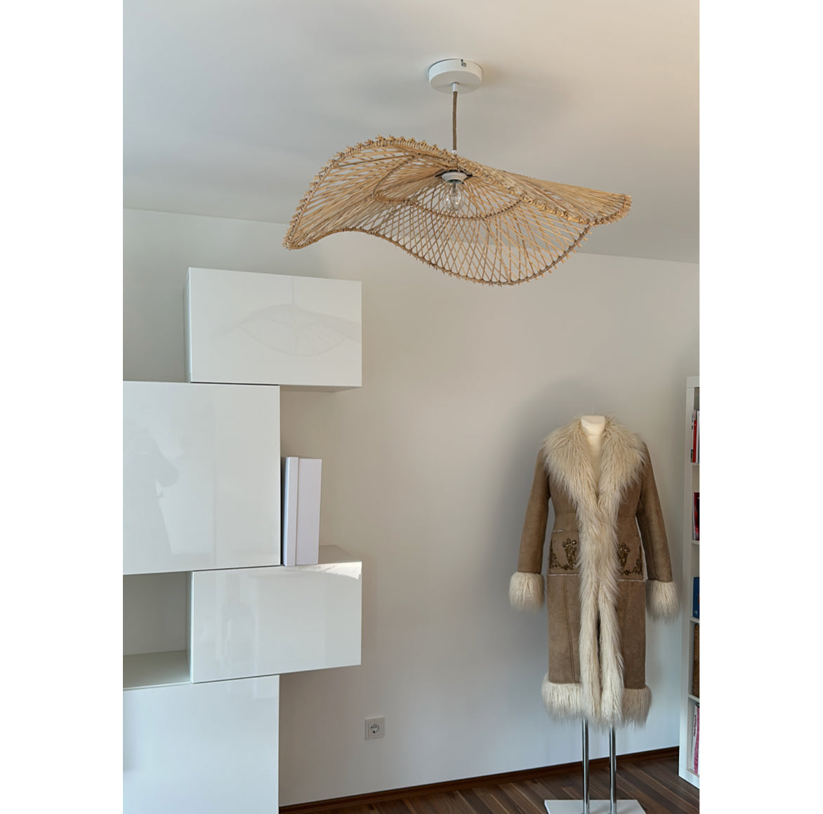 Lampenschirm für eine Rattan  Deckenlampe