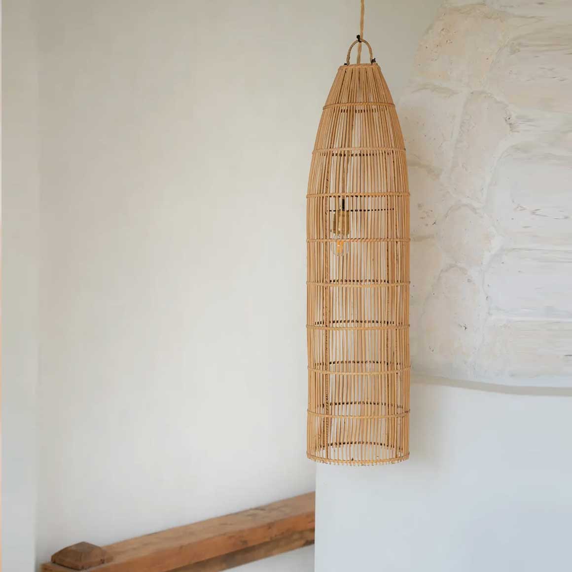 rattan hängelampe deckenlampe lampenschirm soulbirdee onlineshop