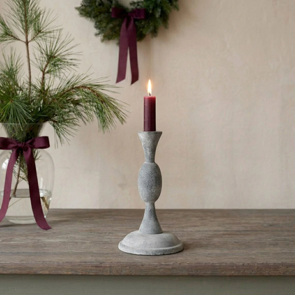 Kerzenständer aus Eisen grau im Landhaus Stil aus Affari Kollektion Rosie