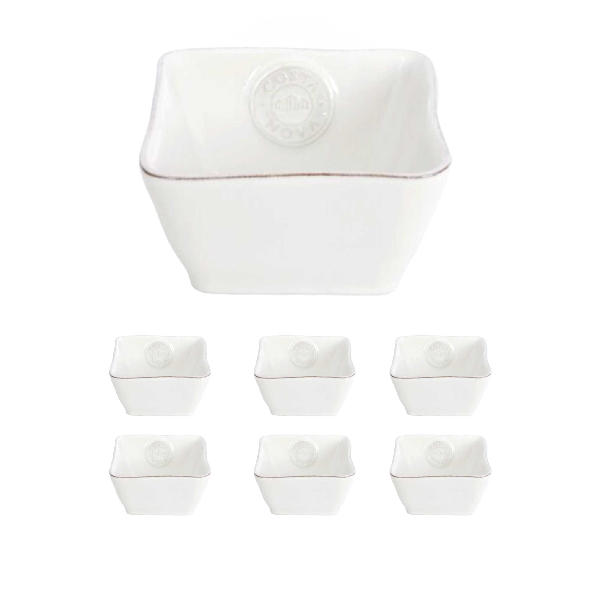 schale schüssel dip weiss quadratisch eckig antipasti oliven portugal geschirr costa nova soulbirdee onlineshop