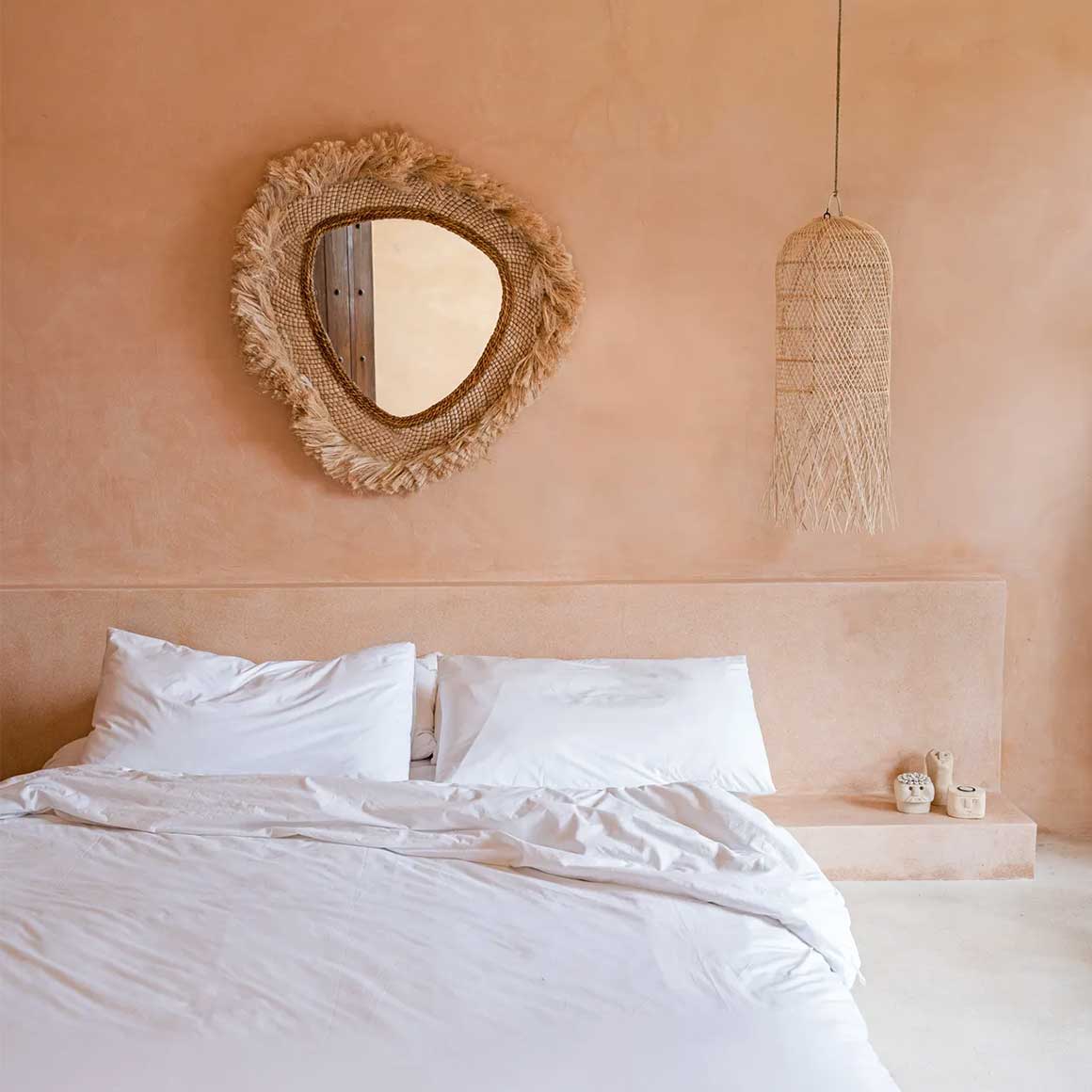 schlafzimmer spiegel Boho wandspiegel Deko Wanddeko gras ibiza soulbirdee onlineshop bazar bizar