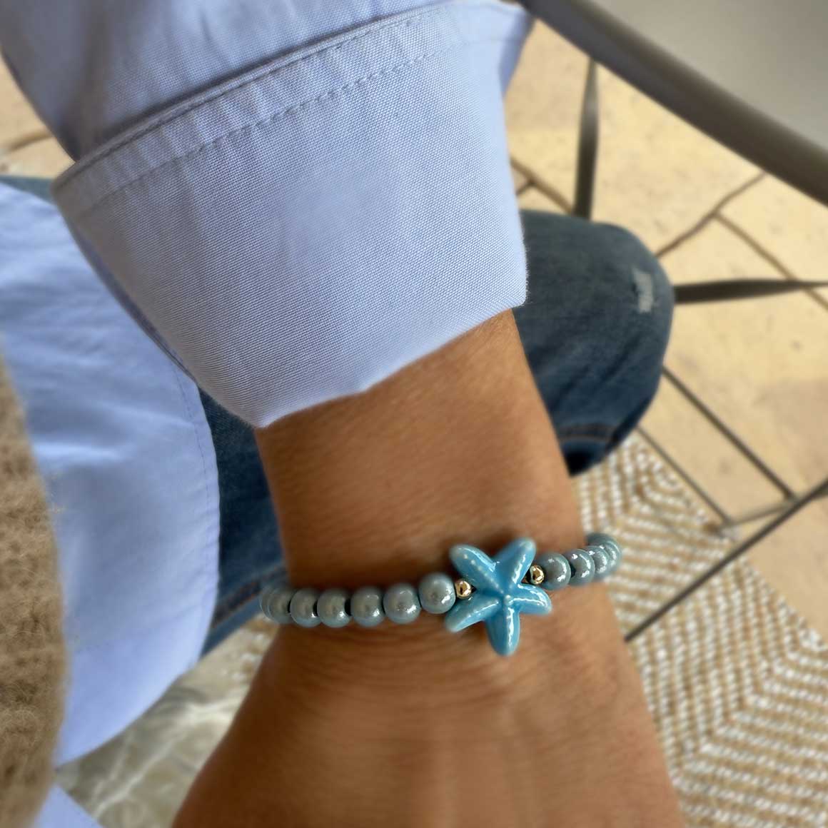 schmuck armband blau geschenk boho seestern onlineshop soulbirdee