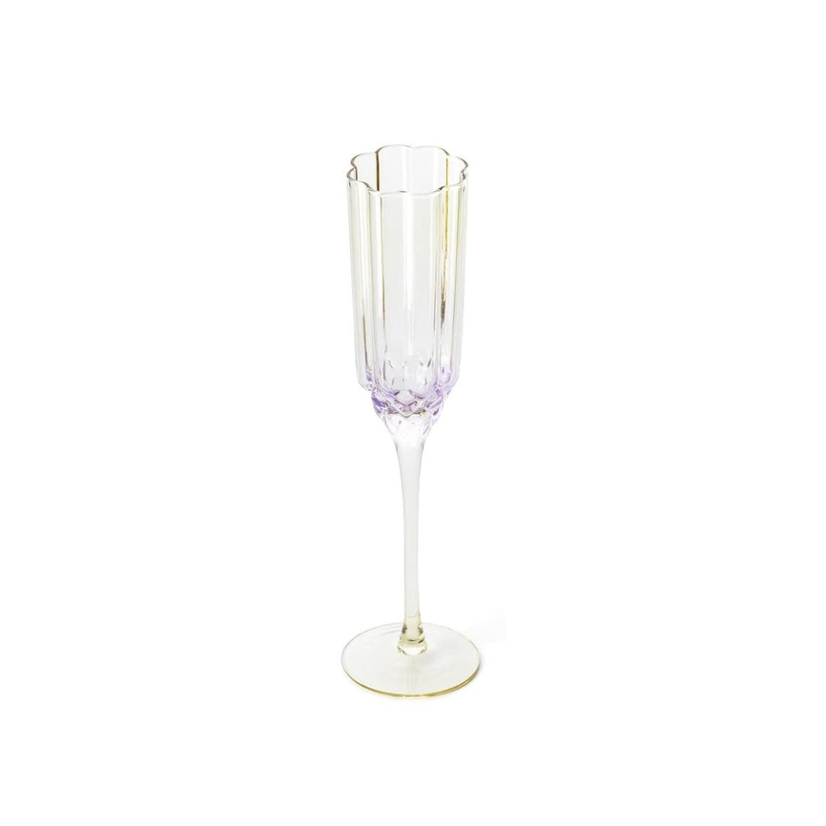 2er Set Champagnerflöten Pink Blush aus rosafarbenem Recyclingglas für stilvolle Tischkultur