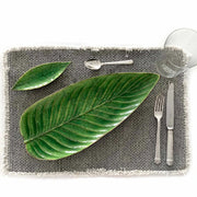 Servierplatte Teller zum Servieren als Essteller Blattgeschirr Strelizie Strelizia Design Christian Tortu RIVIERA Costa Nova Geschirr Leaf