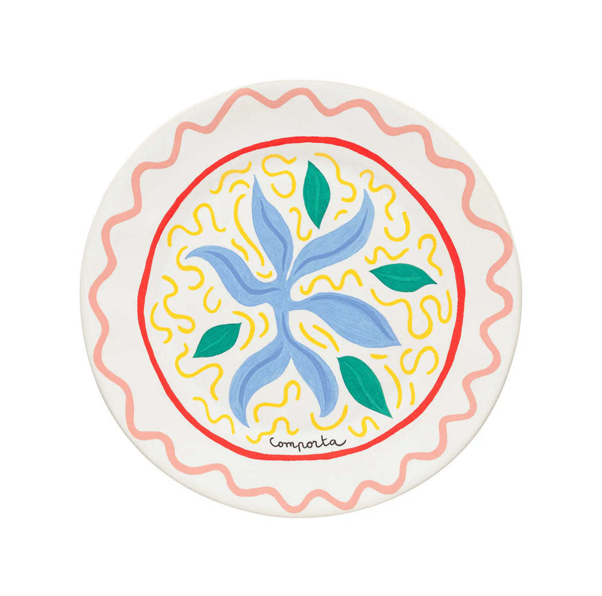 Speiseteller Comporta Summer Bliss Geschirr Kollektion 27cm handgemalt Feinsteinzeug Portugal bei Soulbirdee
