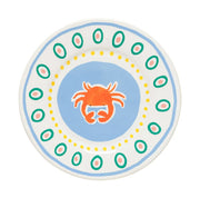 Teller Krabbe, handgemalt, 22 cm, rot-türkis-gelb aus der Geschirr-Kollektion Summer Bliss der portugiesischen Marke Costa Nova