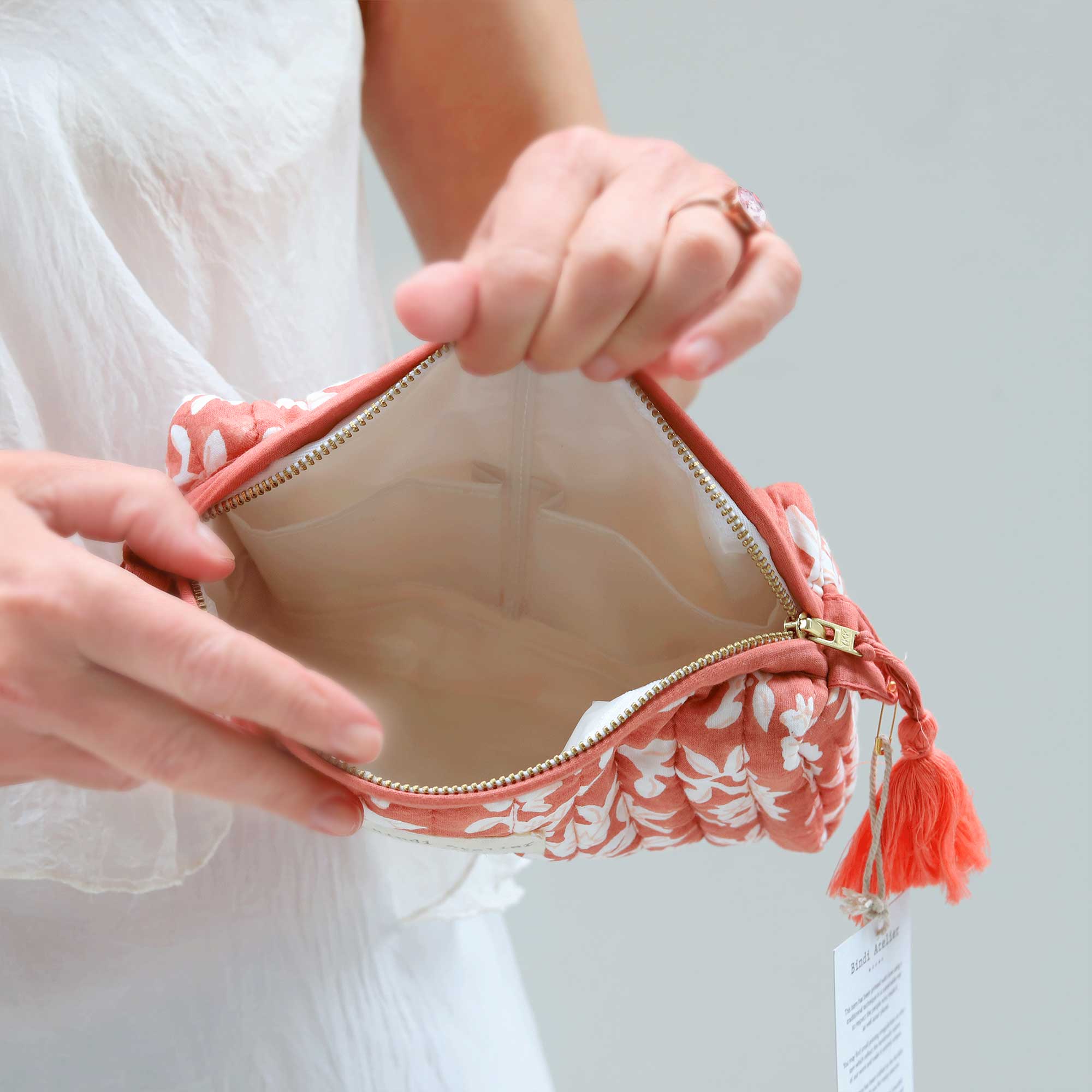 Kosmetiktasche im Block Print "Nidhi"