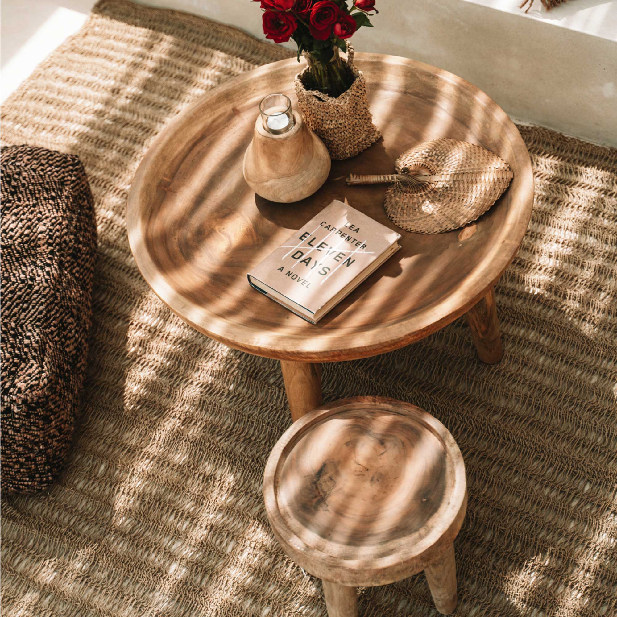 Munggur Coffeetable von Bazar Bizar JAAM031N Boho Möbel aus Bali organischem Holz Holzmöbel online kaufen