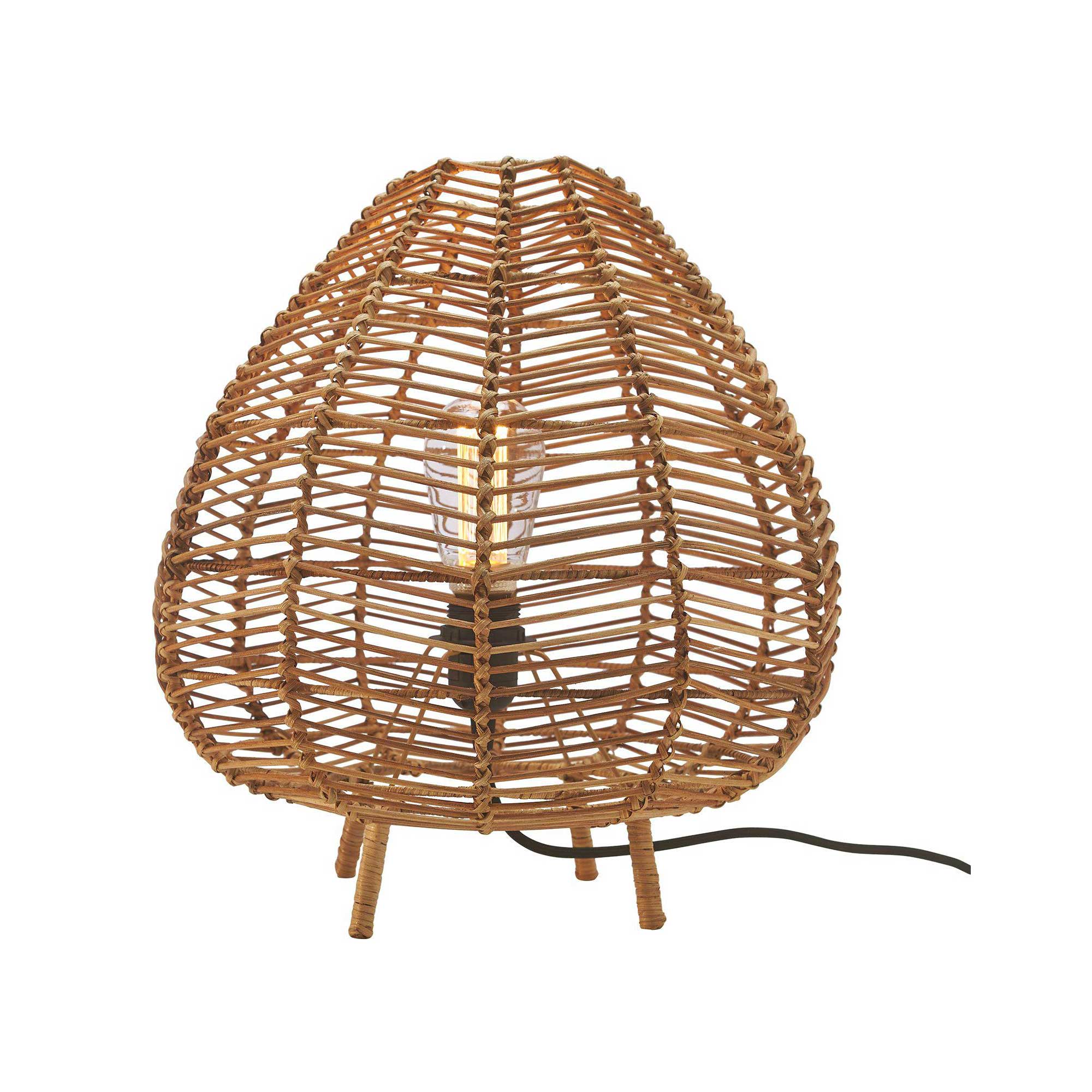 Tischlampe Rattan NANA Rattanlampe geflochten Prhome Qualität Beleuchtung Wohnzimmerlampe Prhome lampe kaufen Soulbirdee Onlineshop
