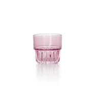 4er Set facettierter Becher BLUSH Rosé Violett Glas handgefertigt