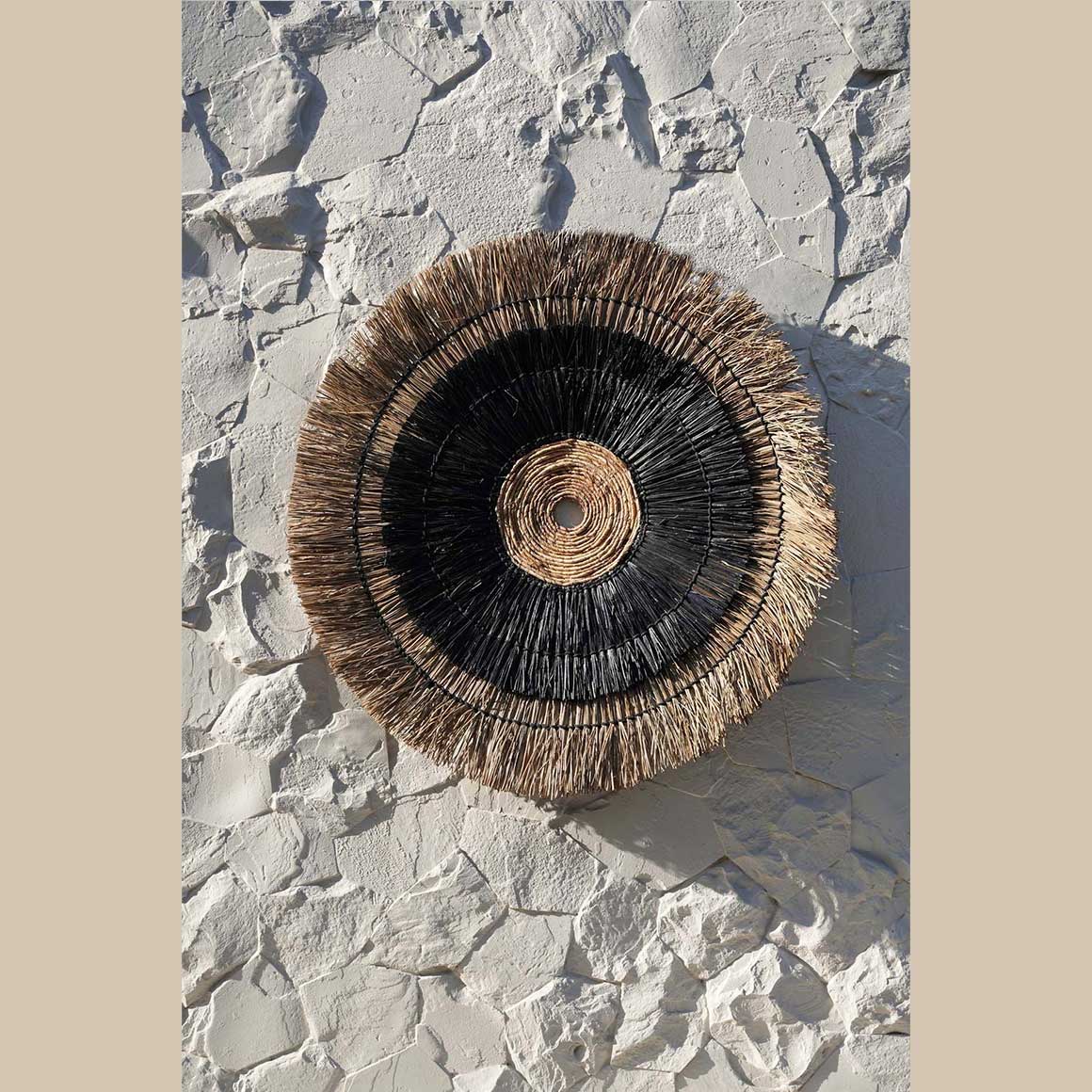 Wanddeko Wohnzimmer großartig schöne Atmosphäre 110 cm groß Ibiza Boho Stil Runde Deko Wand Soulbirdee Onlineshop