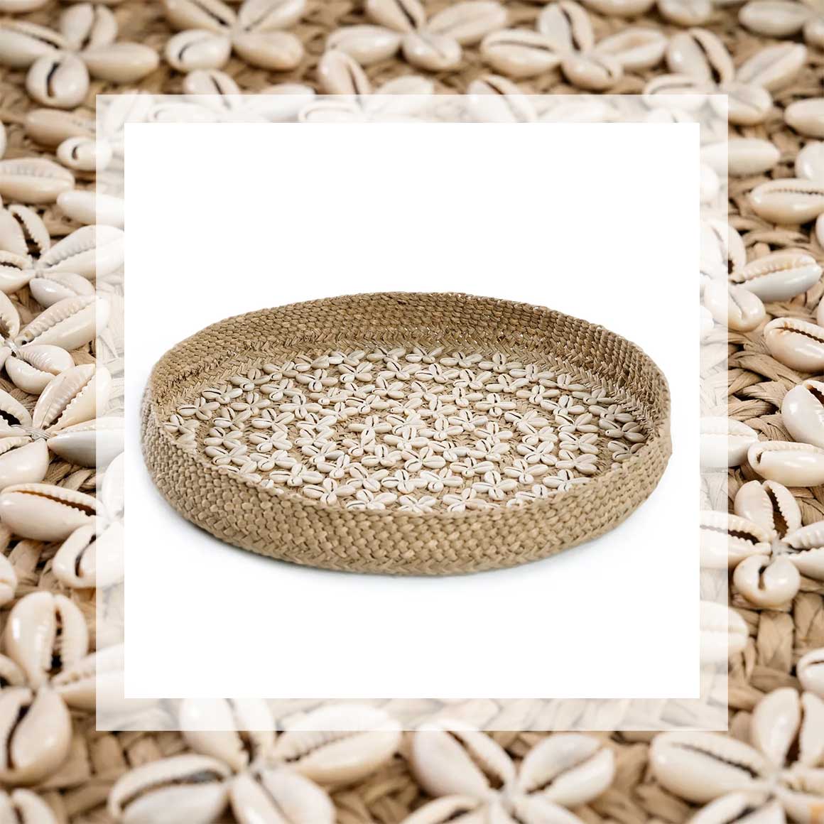 Wandkunst Wanddeko Ibiza Style mit Muscheln Rund Edle Deko im Ibiza Style mit Muscheln Für Dein Interior Design zuhause Marke: Bazar Bizar im Soulbirdee Onlineshop