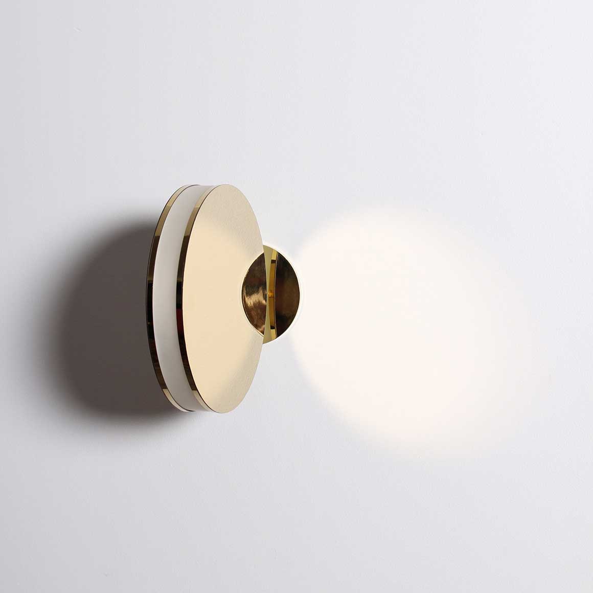 Exklusive Wandleuchte Gold MYRA von Baccaris Paris ★ Rund, flach, Spiegelgold, dimmbar, LED ★ Luxuriöses Design für stilvolles Licht & modernes Ambiente