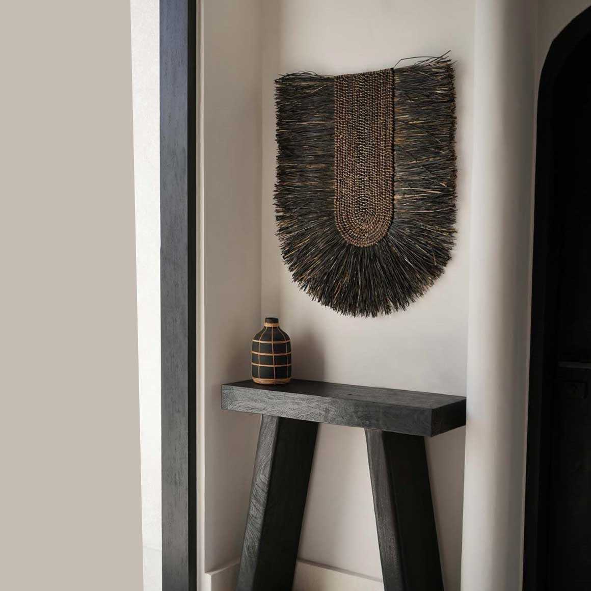 Wandschmuck Ethno Boho Style schönste Wanddekoration schwarz Bali Soulbirdee Onlineshop Wanddeko kaufen