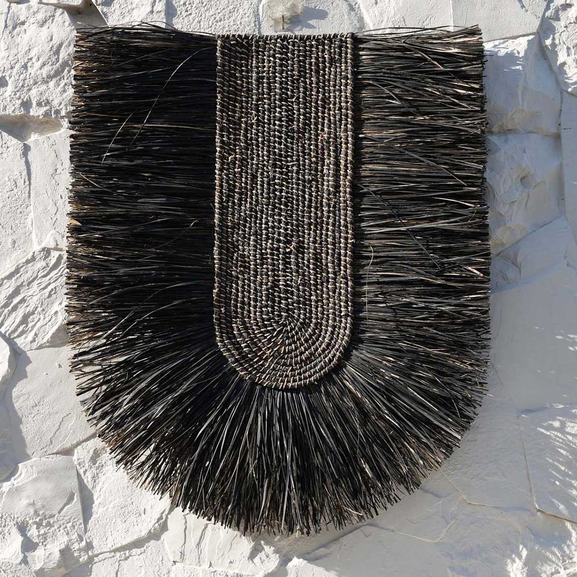Wandschmuck deko wand schwarz Ethno Boho Style schönste Wanddekoration handgemacht Bali Soulbirdee Onlineshop Wanddeko kaufen
