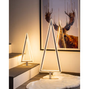 Festliche Weihnachtsdeko mit der dimmbaren Villeroy & Boch LED-Stehleuchte "WIEN" | Tannenbaum (90 cm) aus silbernem Metall ✓ Soulbirdee Onlineshop
