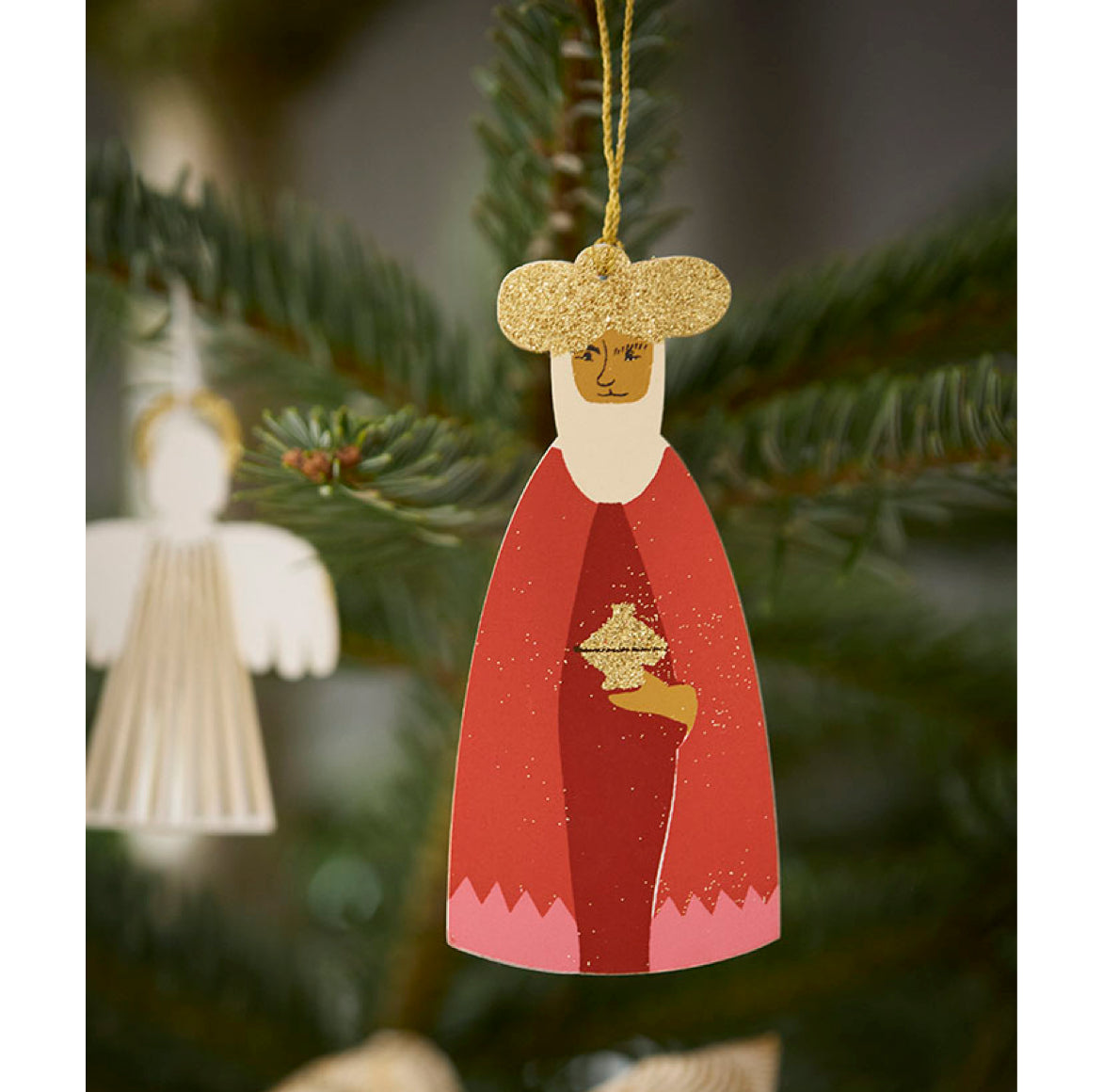 Papier Weihnachtsanhänger Heilige Könige von Bungalow DK am Weihnachtsbaum