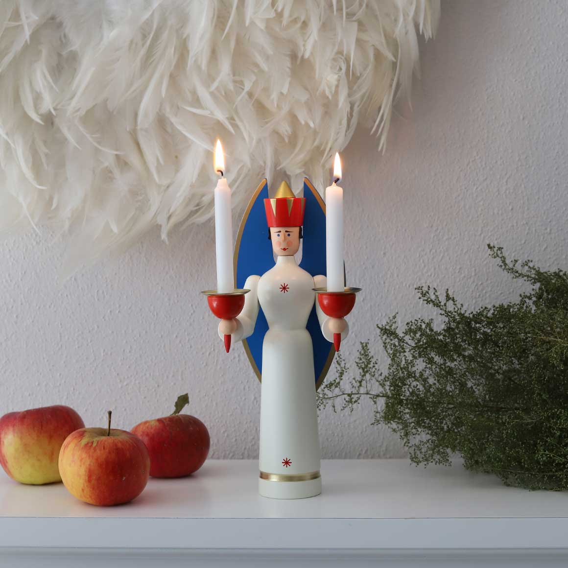 Weihnachtsengel Weihnachtsdeko Holz Holzfigur Kerzenständer Kerzenleuchter Kerzenhalter Engel Erzgebirge Weihnachten Dekoration Deko Soulbirdee Weihnachtsshop