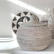 Runder Deckelkorb Weiss Korb online kaufen Aufbewahrung Küche Badezimmer Deko Soulbirdee